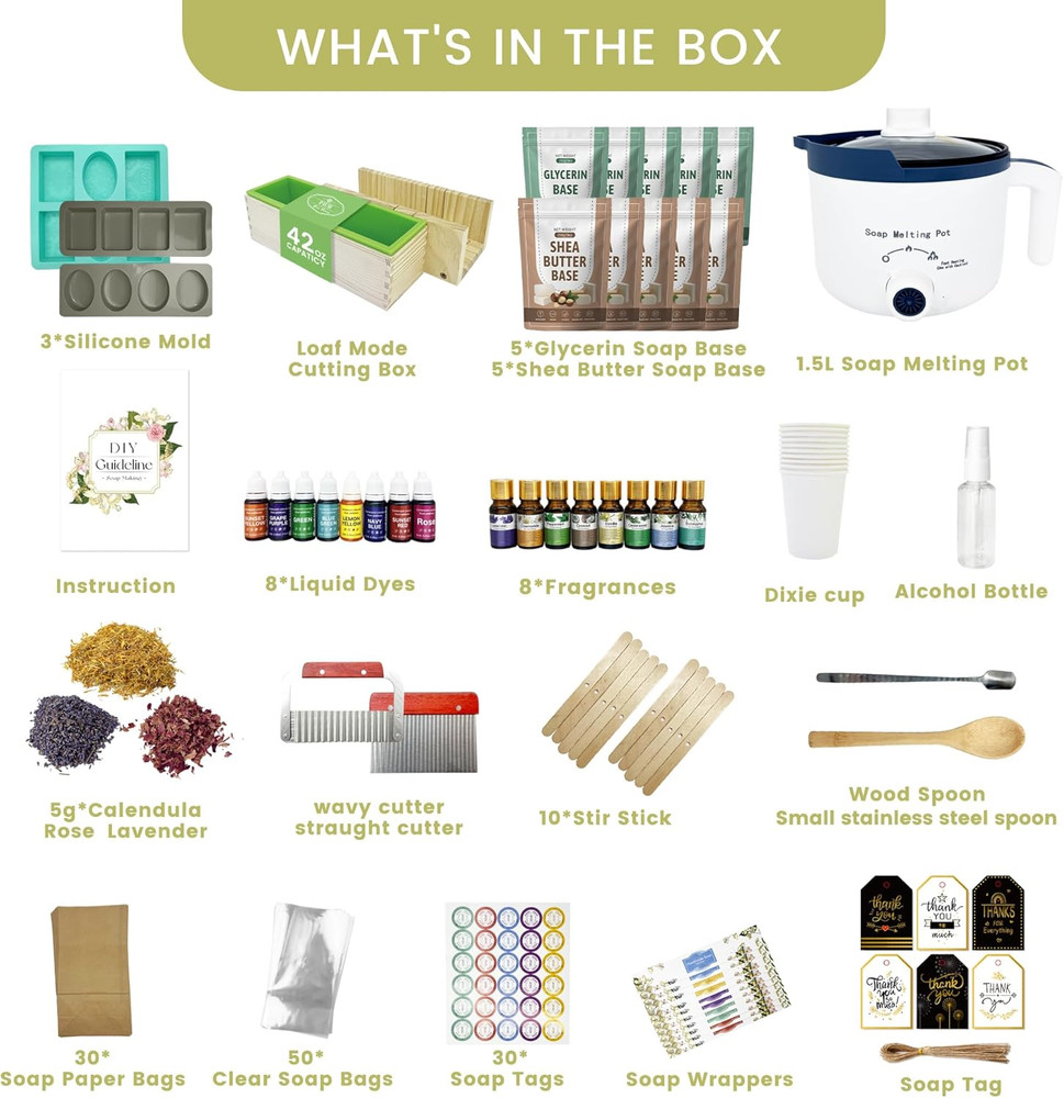 Deluxe Soap Making Kit for Soap Making, DIY Soaps Making Full Set Kits Includes