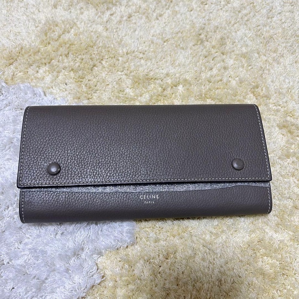 Celine Gray Long Wallet From Japan
