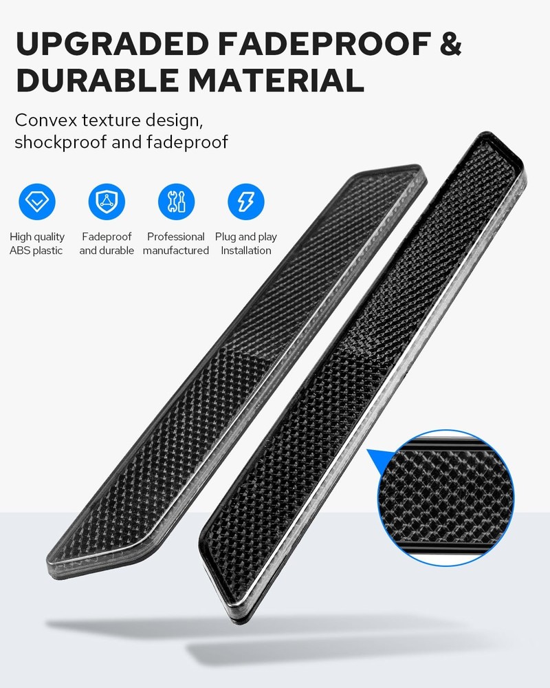 Benlari Black Saddlebag Reflector Inserts 2014-2024 standard,