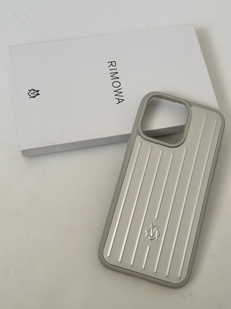Rimowa Iphone Case Silver Aluminum For 14 Pro