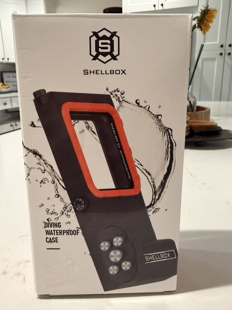 Shellbox 3rd Pro Generation Diving Waterproof Case 15M Bluetooth Black Orange