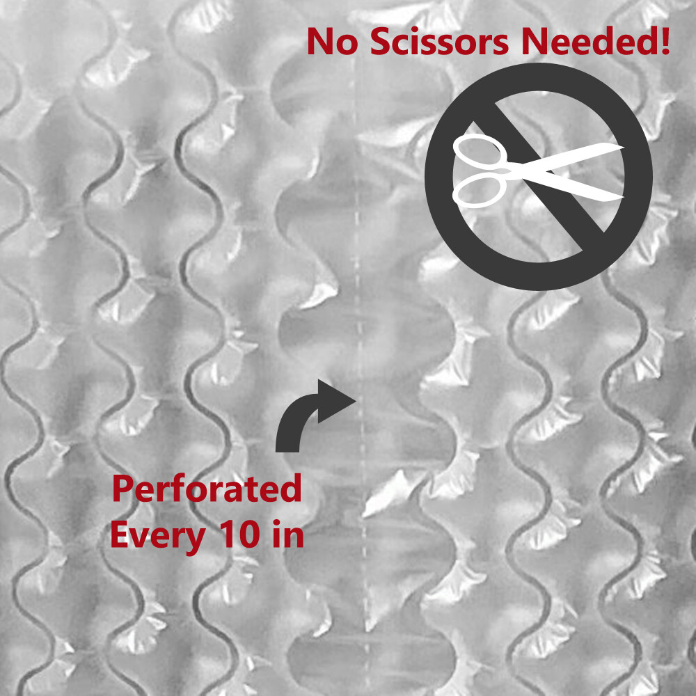 KwikAir® Bubble Cushion Wrap Roll 175' x 14" MEDIUM 5/16" Bubbles Perforated 10"