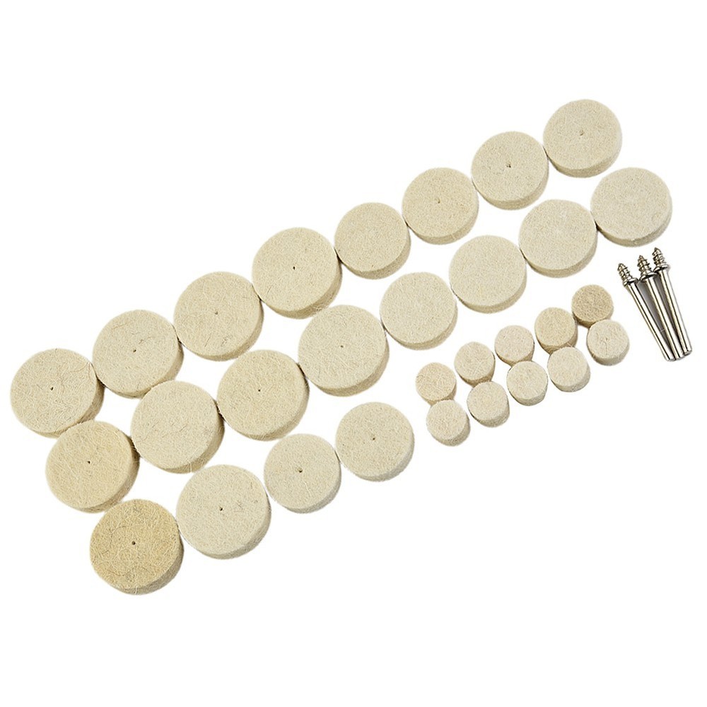 33pcs Buffing Wheel Kit Wool Wheels 3mm Tool Accessory Power Tools Rotary Tool
