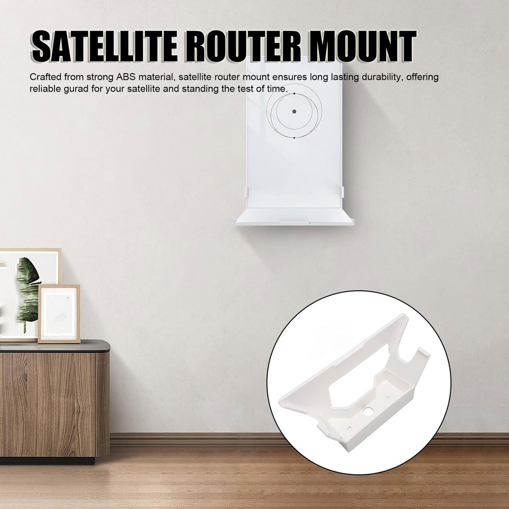 Satellite Router Mount Internet Kit Satellite Bracket Holder Stability ABS W Fit