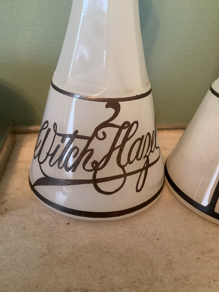 Antique Barbers Bottles Bay Rum & Witch Hazel