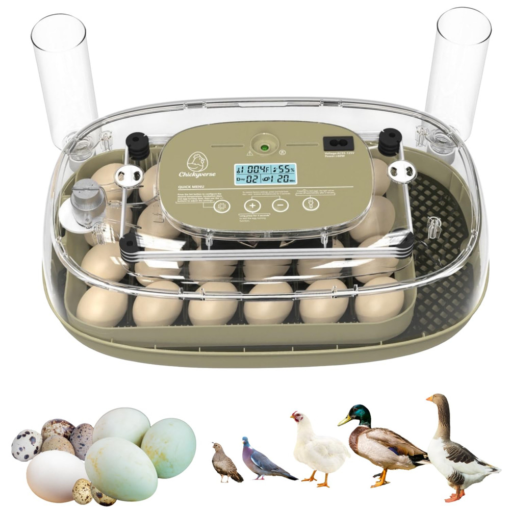 Egg Incubator for Hatching - 24-48 Eggs Capacity - Automatic Egg Turner & Adjust