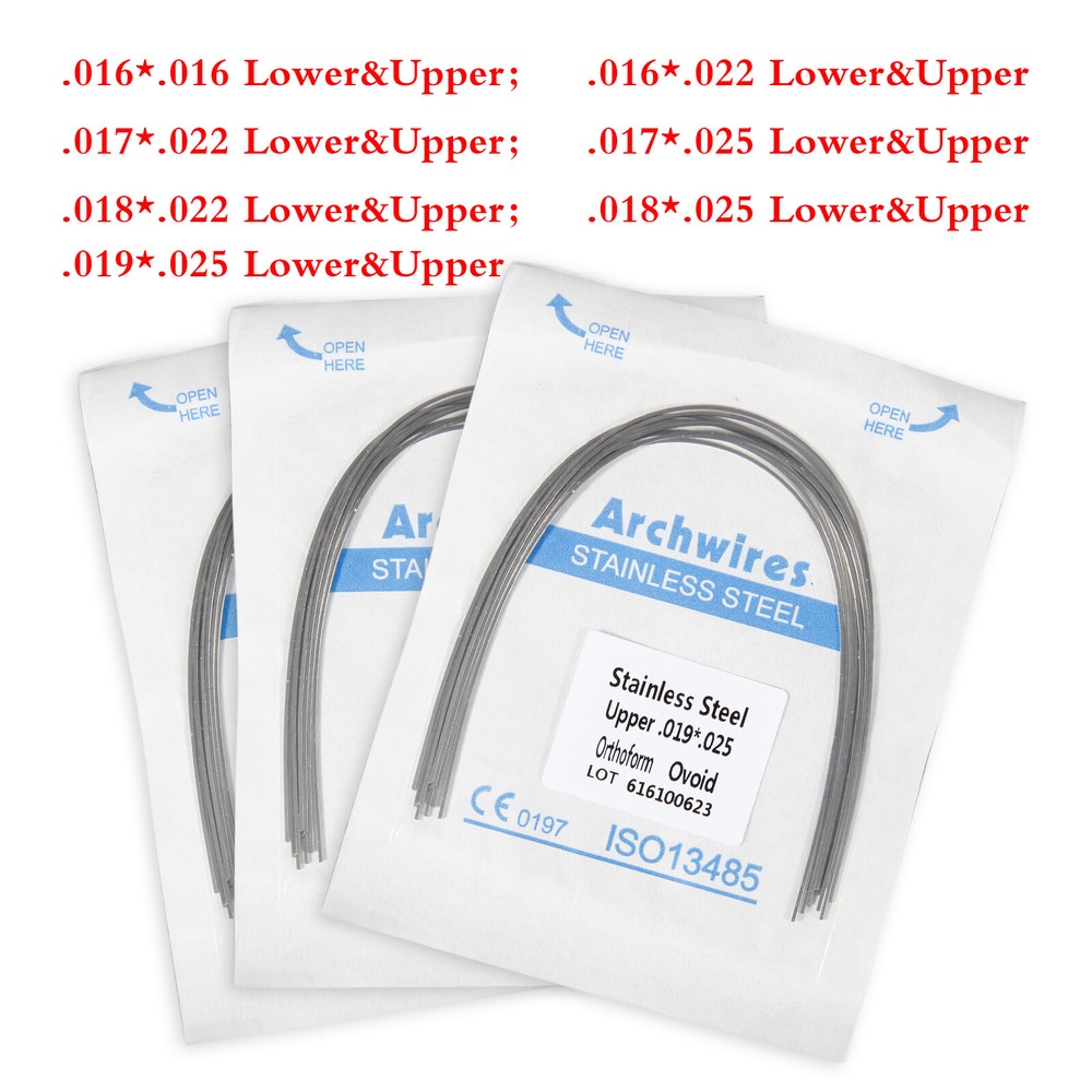Dental Orthodontic Stainless Steel Arch Wires Rectangular Upper/Lower