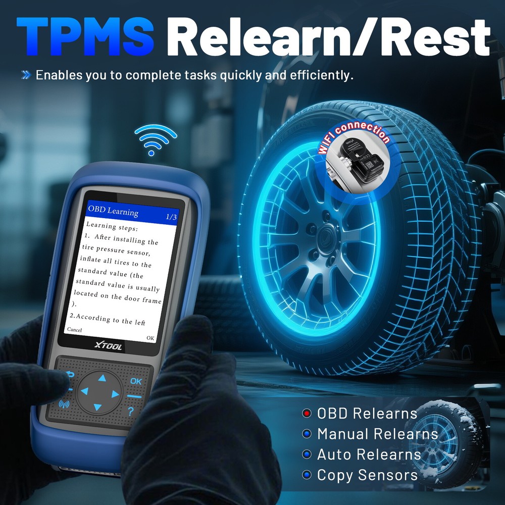 XTOOL TP150 OBD2 Scanner Diagnostic Tool TPMS Programming Relearn Activatation