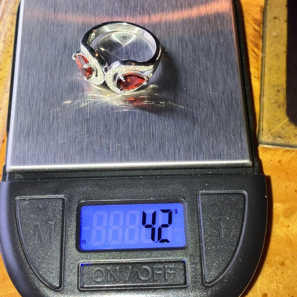 Red Labradorite Sterling Silver Ring Size 7