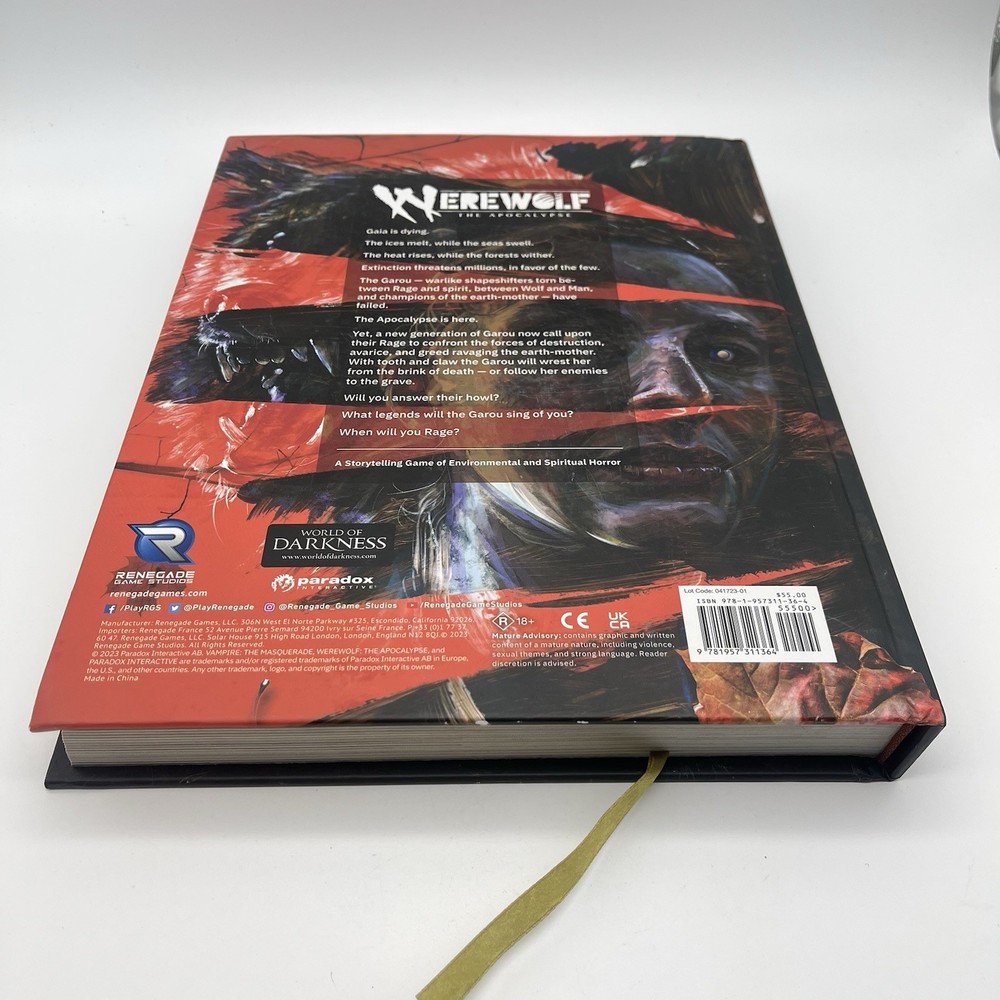 Werewolf The Apocalypse RPG Core Rulebook