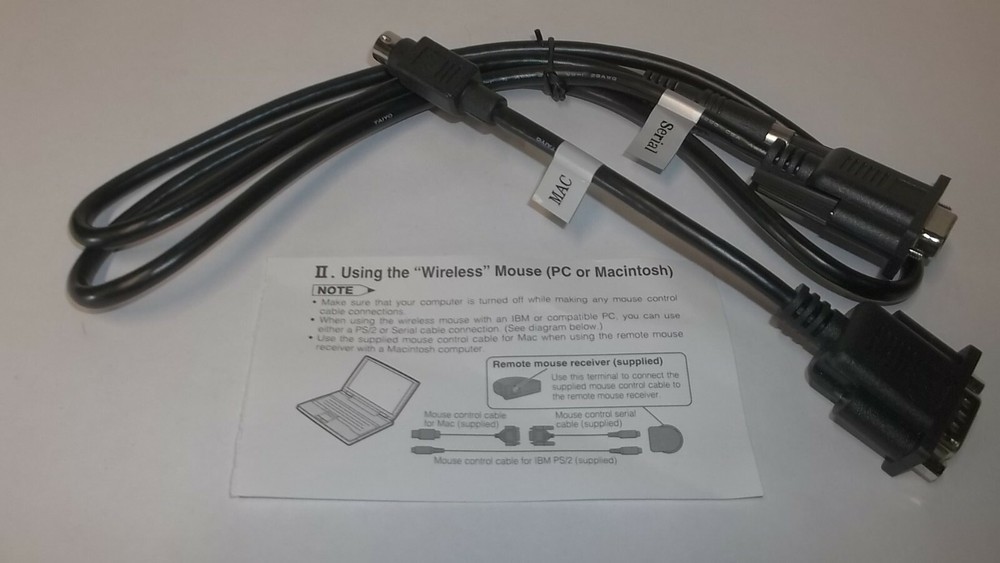 Sharp Projector Mac Wireless Mac Receiver Serial/ Control Cable QCNW-5112 5114