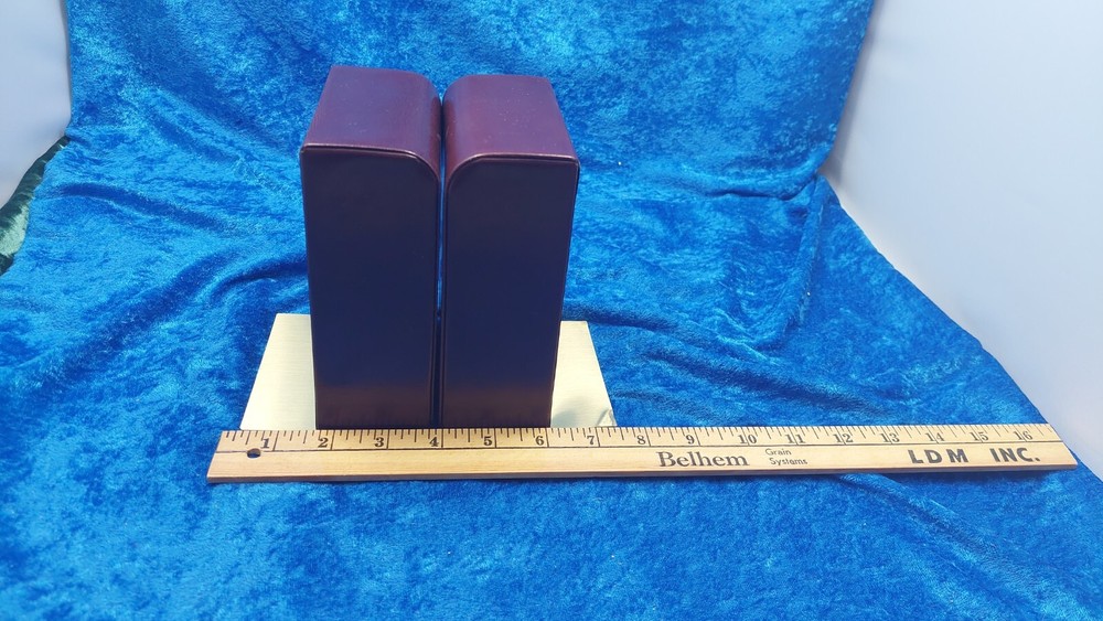 Charles Underwood Hand Glazed Kid Leather Bookends