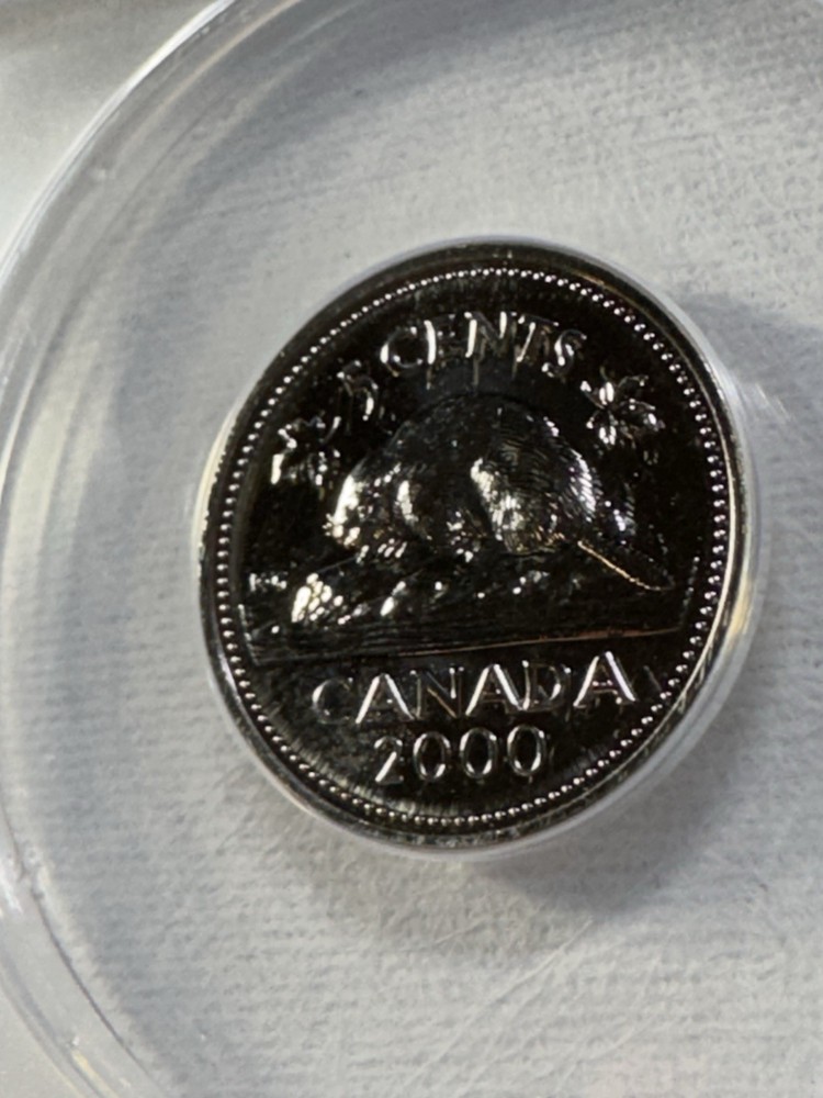 2000-W Canada 5 Cents Graded MS 68 by ANACS