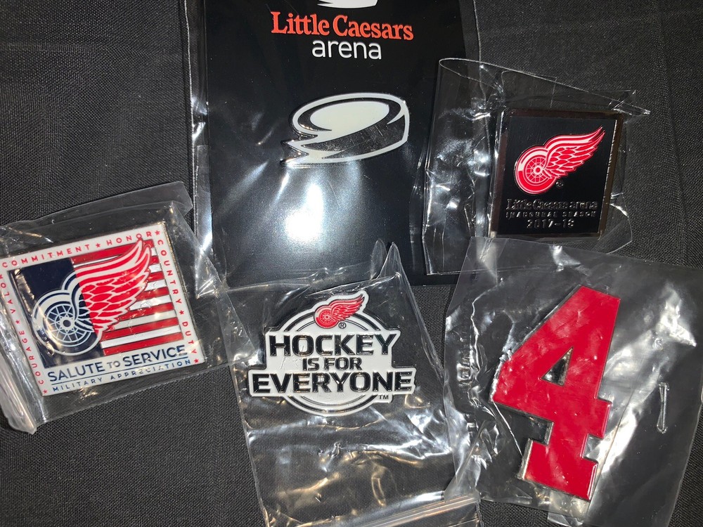 (5) Detroit Red Wings Pins