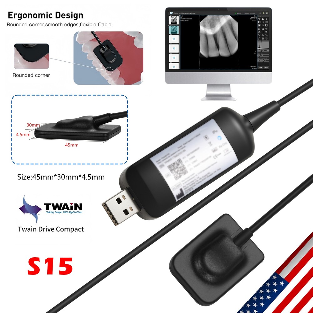 Dental Sensor Unit digital Sensor Image HD Sensor Size 1.5 (TWAIN Drive Compact)