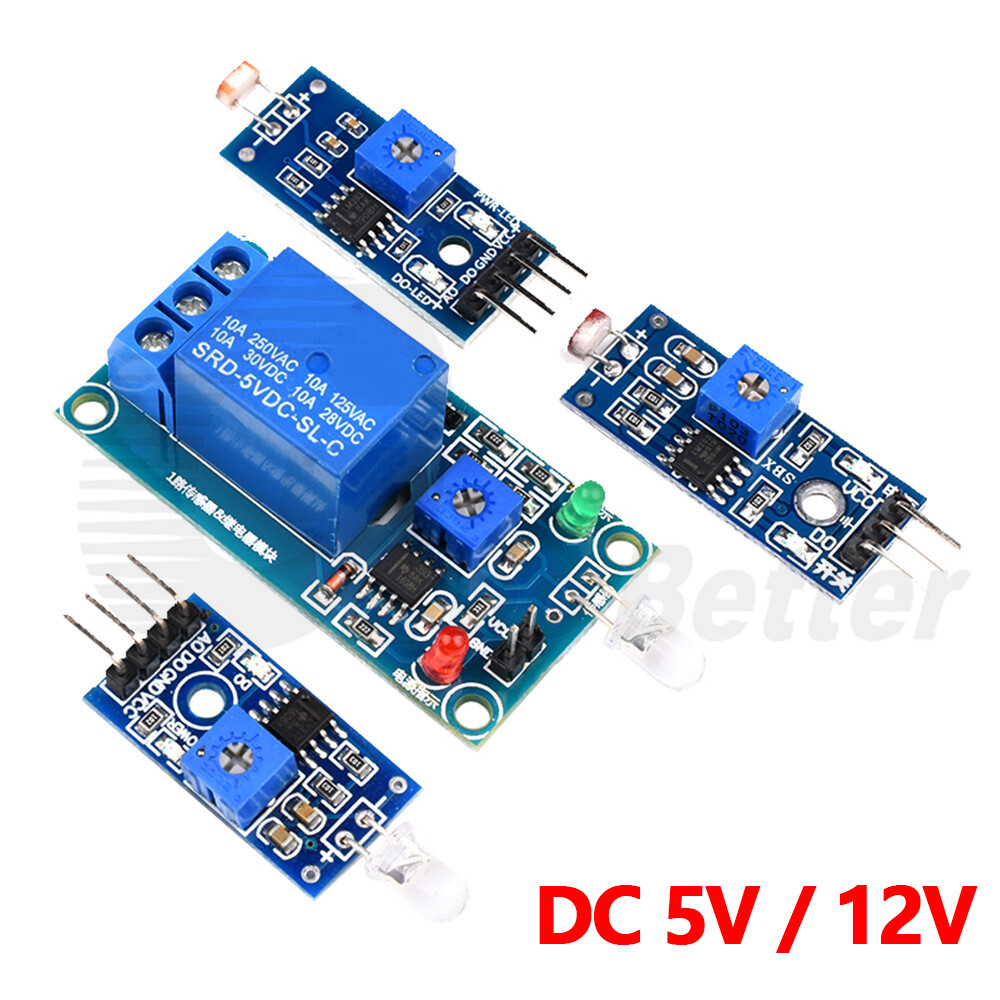 5V 12V Photoresistor Photodiode Light Sensor Module Relay Control Switch Detect