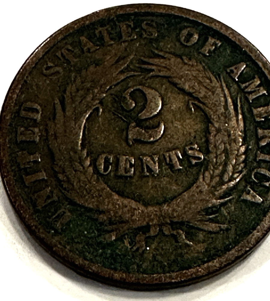 1864 two cent piece large motto LME