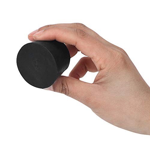 34 Pack Solid Rubber Stoppers - 13 Assorted Sizes, Black Tapered Lab Bungs