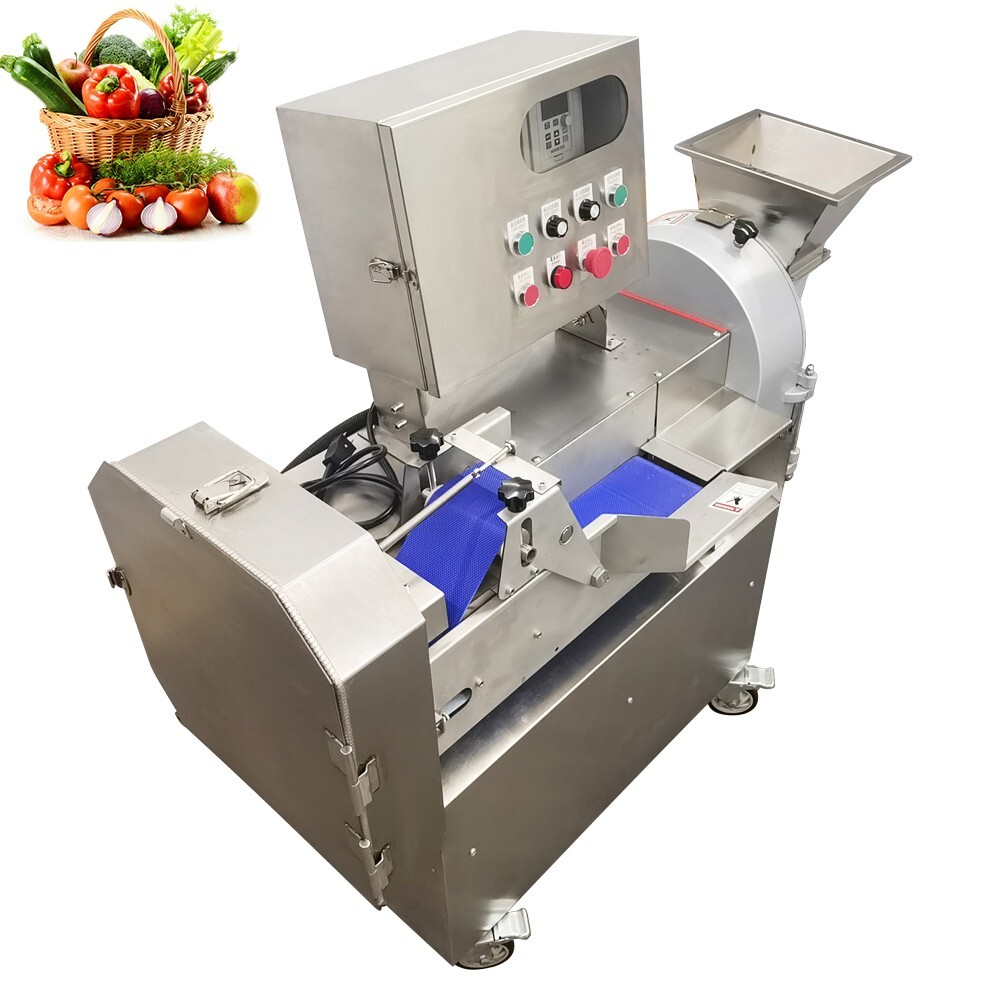 Slicing/Shredding/Dicing Dual Head Variable Frequency Fruit & Vegetable Cutter