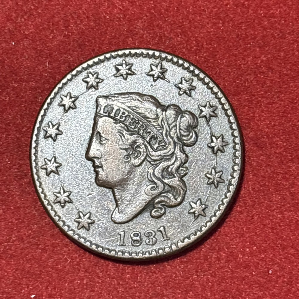 1831 1c N-12 Matron Head Large Cent