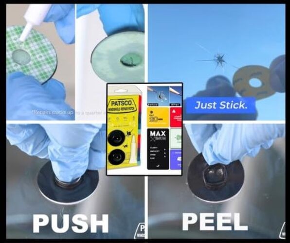 Windshield Chip Repair Patch (2pk) Innovation Through Simplicity, No