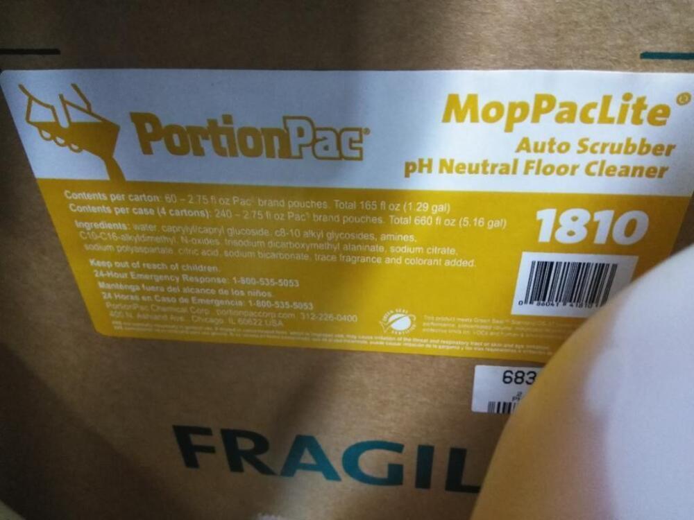 Portion Pac 1810 MopPacLite (60 2.75oz Packets) pH Neutral Floor Cleaner