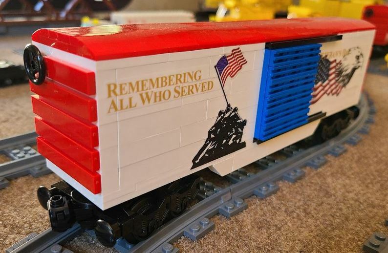 Custom Train Custom Veterans Boxcar -PLEASE READ ITEM DESCRIPTION-