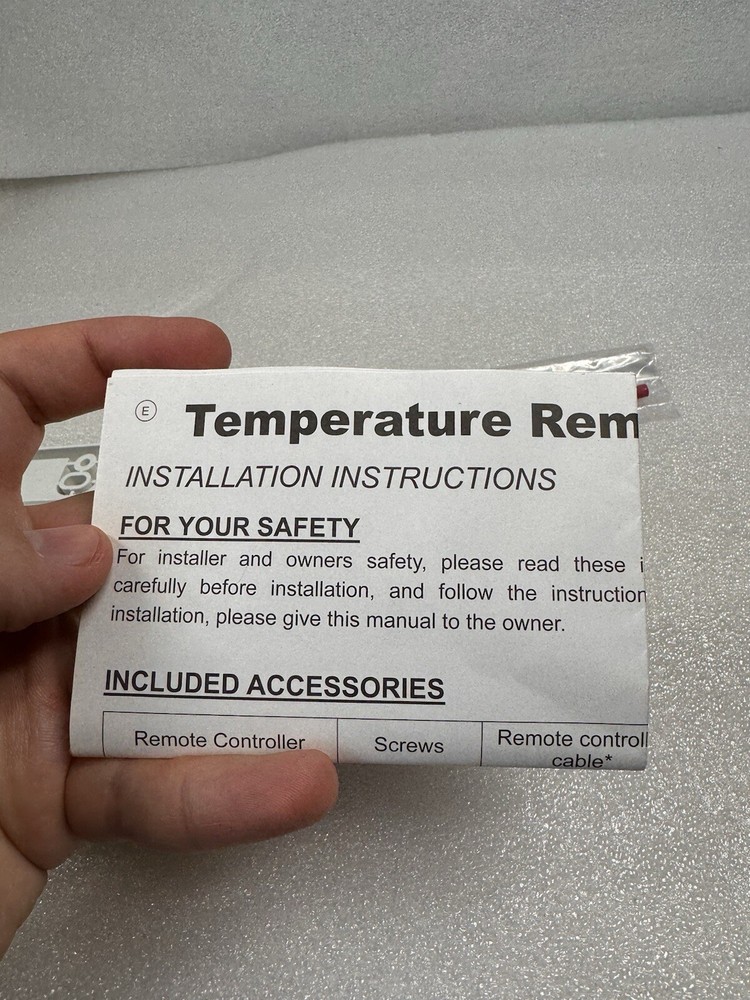 Temperature Remote Controller: 9007666005 (TK-RE02)