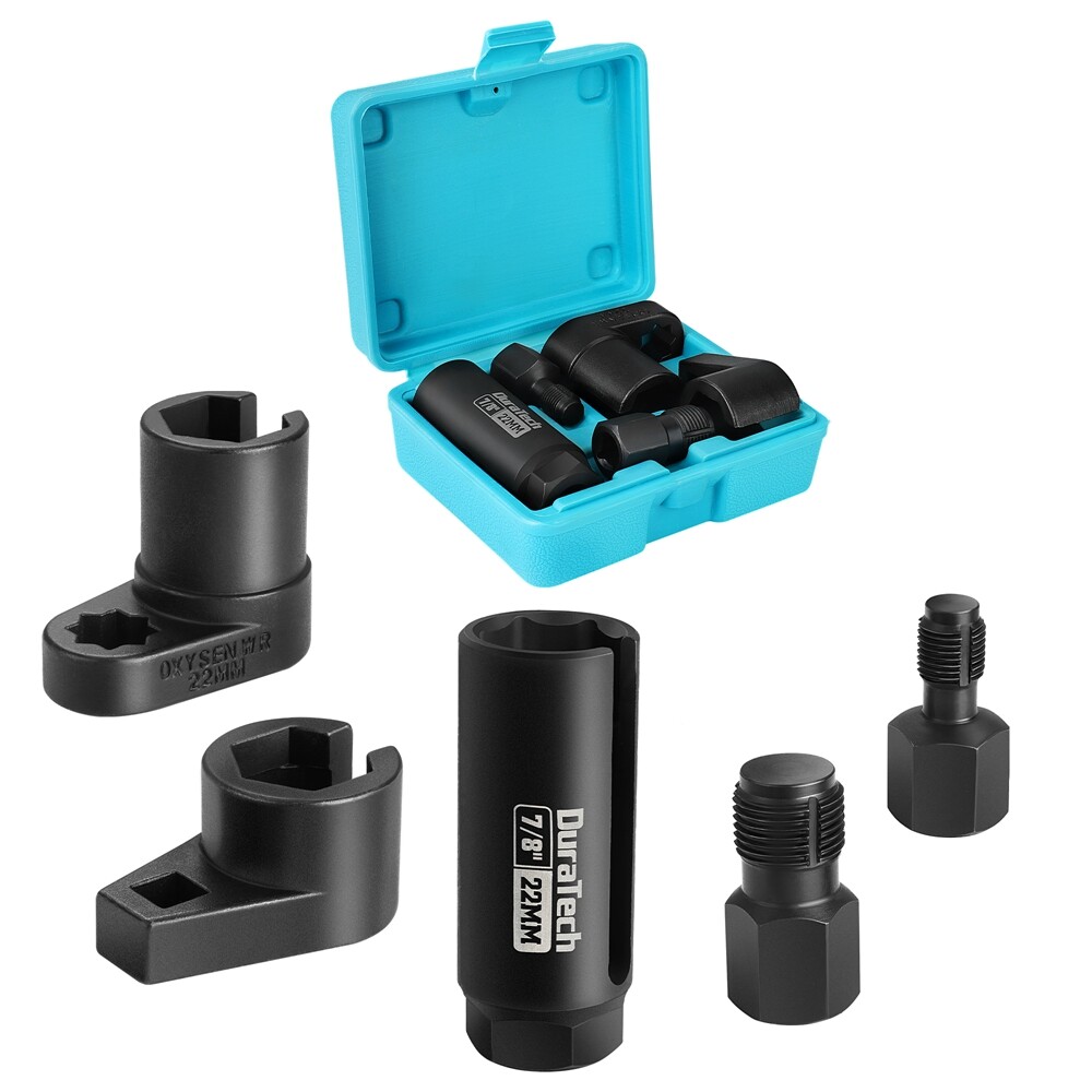 DURATECH 5PCS O2 Oxygen Sensor Socket Thread Chaser Oxygen Sensor Wrench Remover