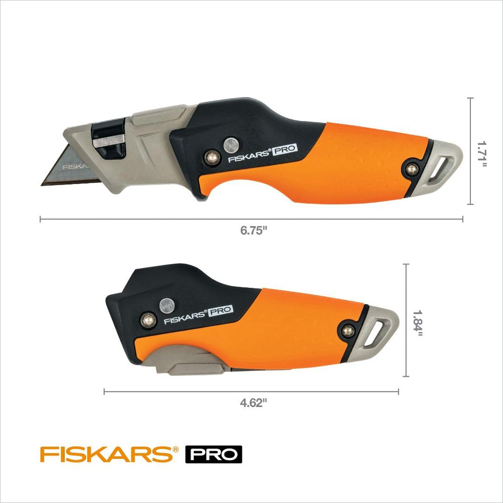 Pro Retractable Folding Utility Knife, Box Cutter with Long-Lasting Carbonmax Ra