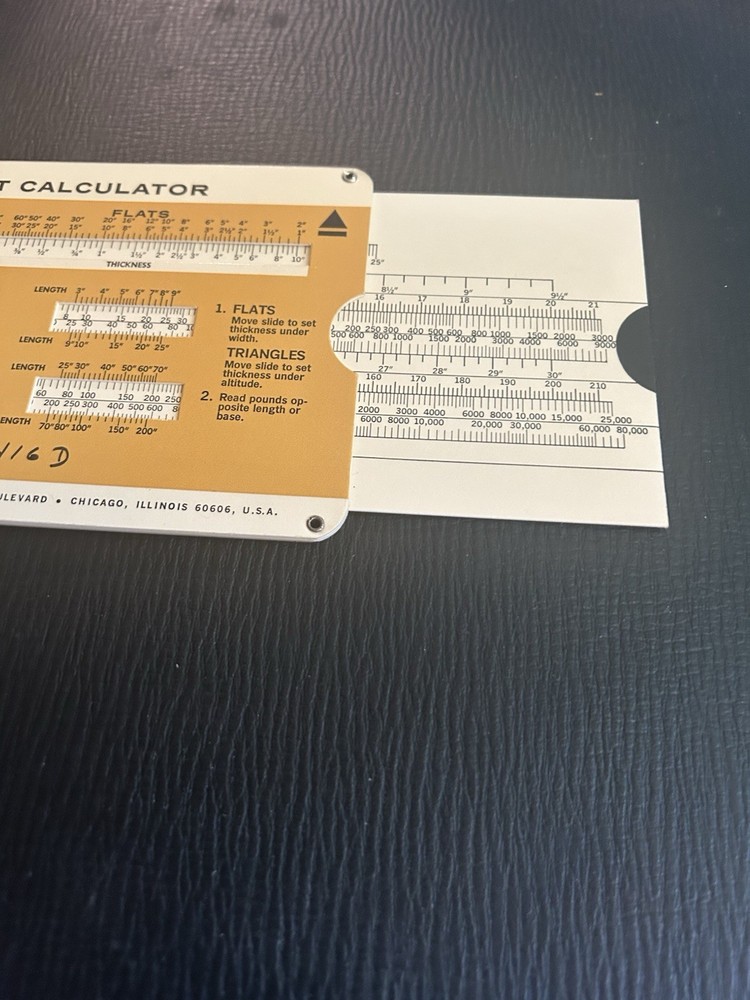1966 Simpson Casting Weight Calculator National Engineering Co. Perrygraf