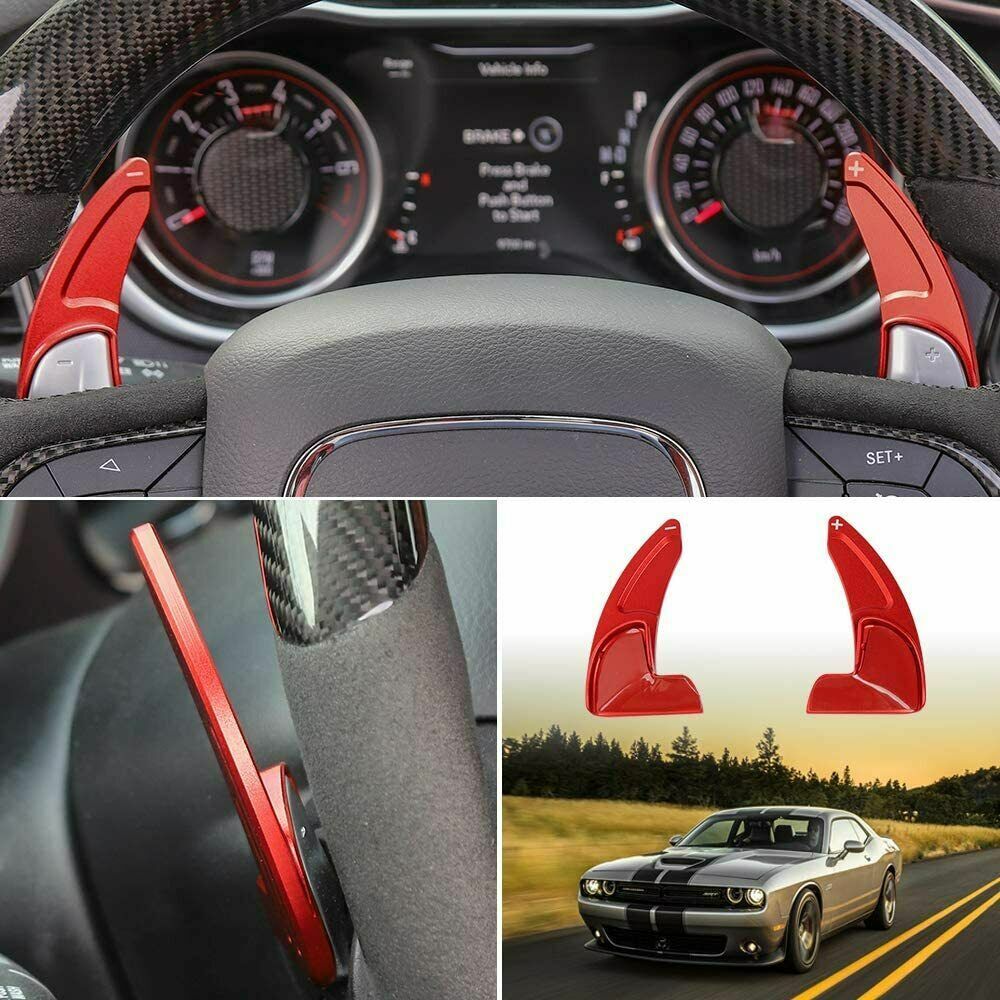 👍 Steering Wheel Shift Paddle Extended Shifter Trim for Dodge Challenger 15+