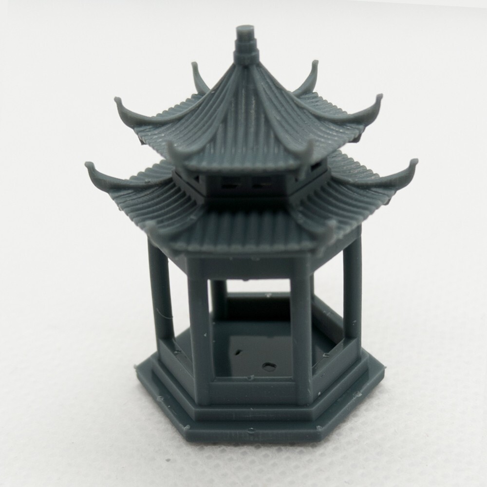 LaoYao 1:72 Double Layer Ancient Style Hexagonal Pavilion Architecture