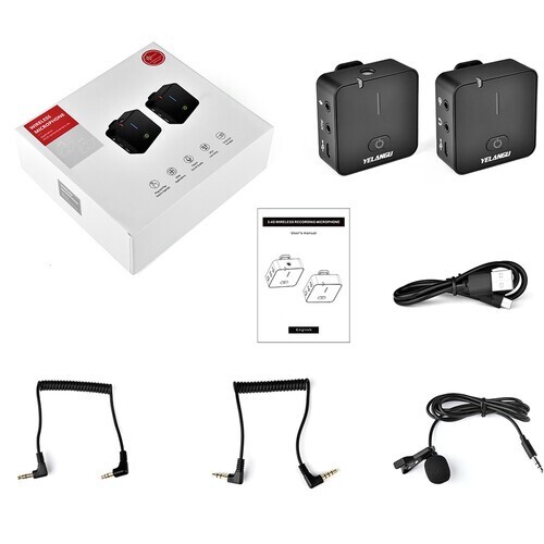 Yelangu MX5 Levalier Digital Wireless Microphone System for Cameras & Smartpho