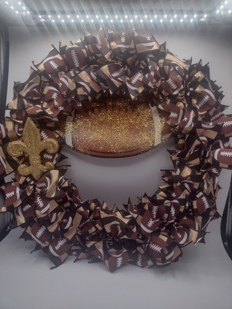 New Orleans Saints Ribbon Wreath