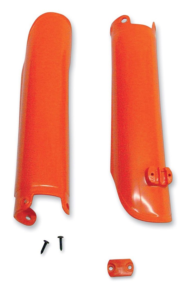 UFO Orange Plastic Front Fork Tube Protectors (KT04055#FFLU)