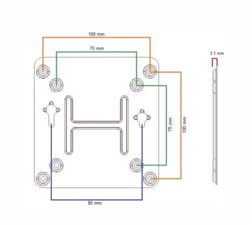 Intel NUC Vesa Mount Bracket Plate With Screws Asus