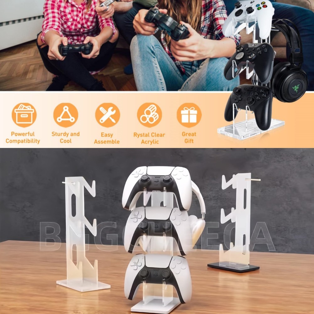 3-Tier Universal Controller Holder for Xbox Gaming Headset Switch,Nintendo