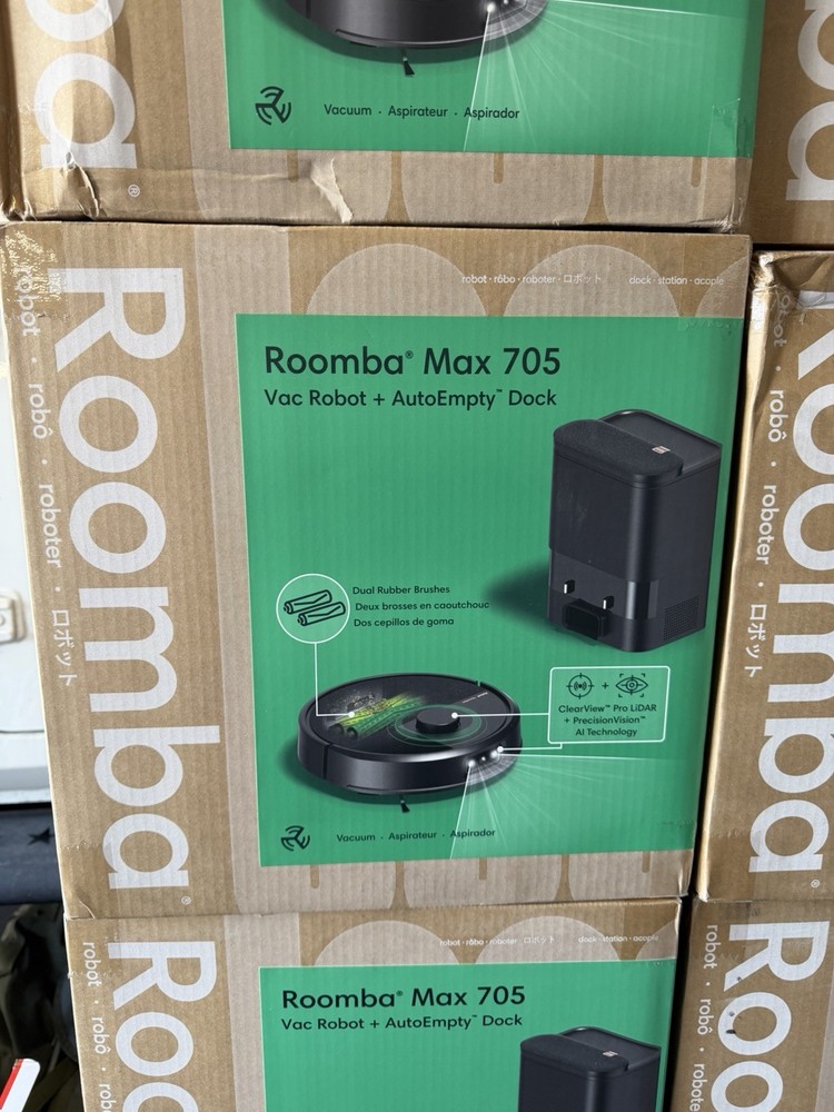 iRobot Roomba Max 705 Robot Vacuum + Auto Empty Dock LiDAR Navigation