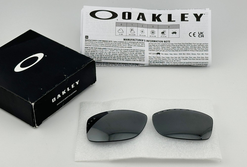 OAKLEY JUPITER SQUARED BLACK IRIDIUM POLARIZED AUTHENTIC REPLACEMENT LENSES 9135