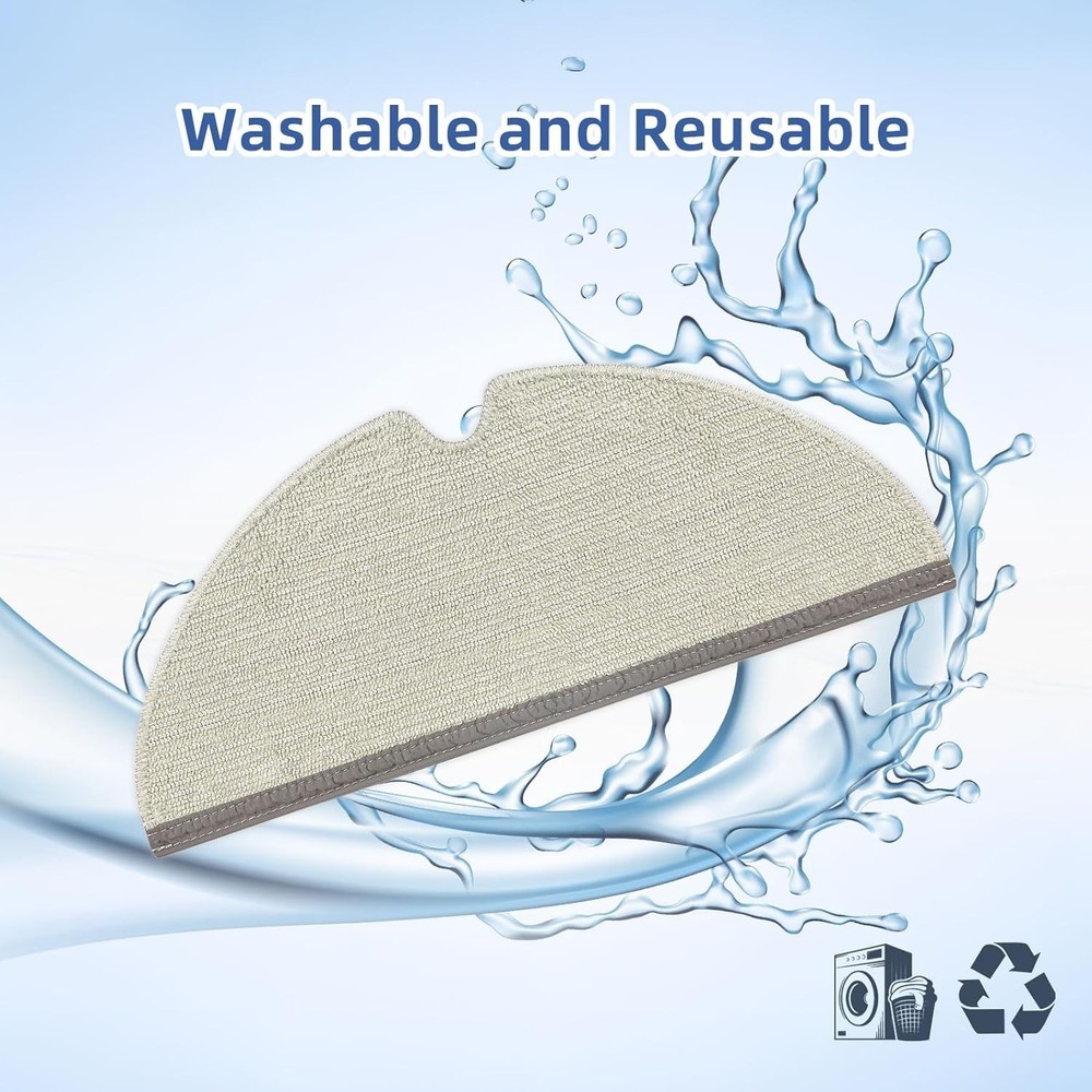 Replacement Spare Microfiber Mop Cloth Pad Compatible With Roborock Q7 Max, Q...