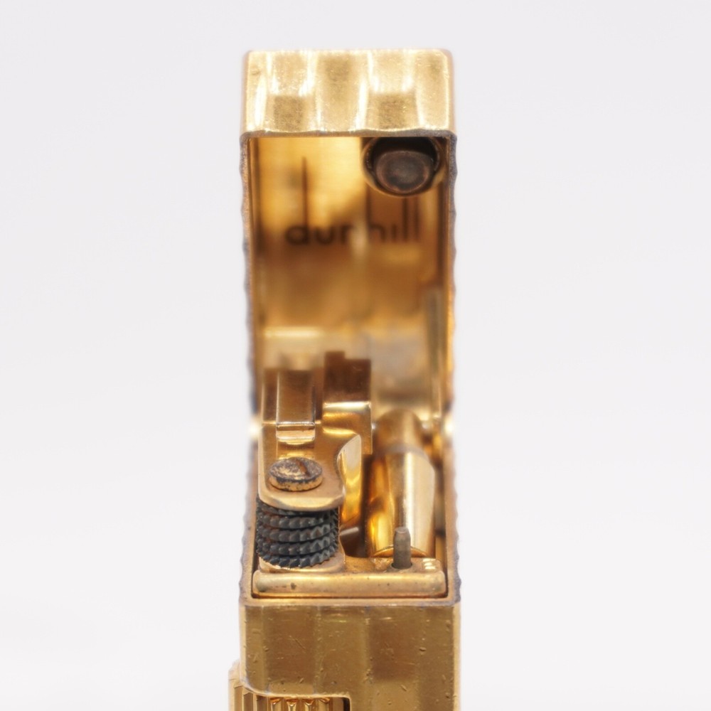 Dunhill Lighter Gold Bambo Pattern-Ultrasonically Cleaned_Working