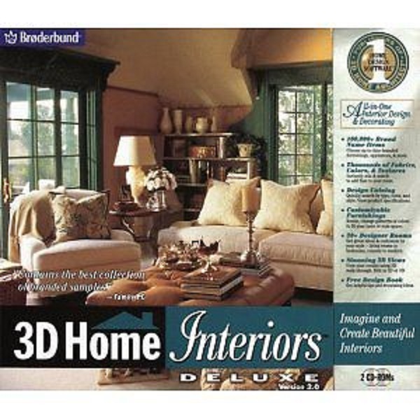 NEW 3D Home Interiors Deluxe 2.0 - Interior Decorating Software - in 3D
