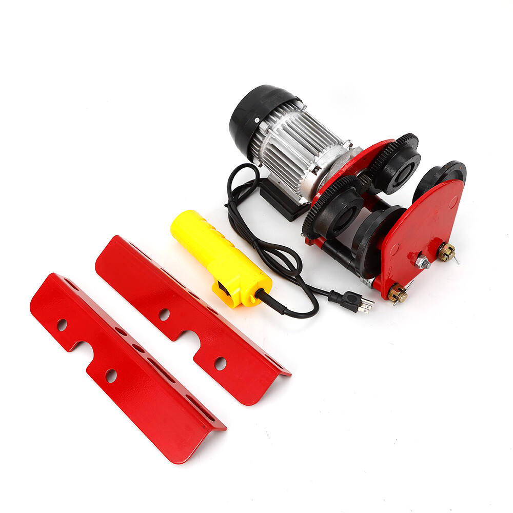 2200lbs Electric Hoist Winch Lifting Engine Crane Cable Overhead Lifting