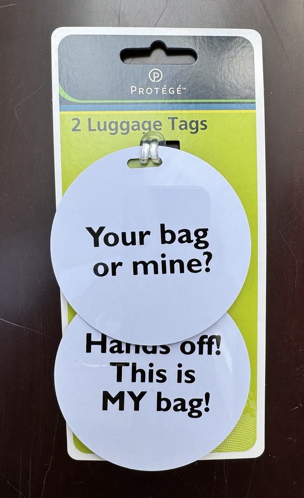 2-Pack White Luggage Tags