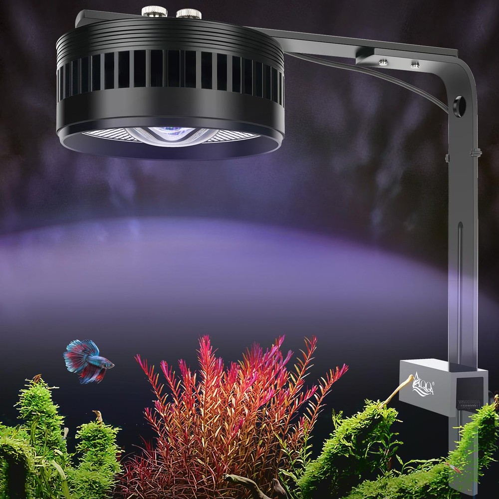 Aquarium Clip-On Stream Light with Controller, LED Fish Tank Light with 3 Mod...