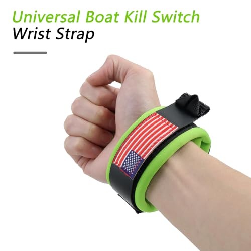 Boat Kill Switch Lanyard, Universal Jet Ski Floating Wrist Strap, Green