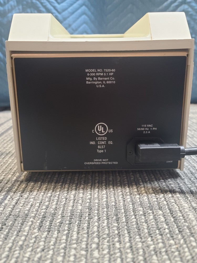 ColeParmer Masterflex 7520-60 Console Drive + 77200-52 Easy Load II Head WORKING