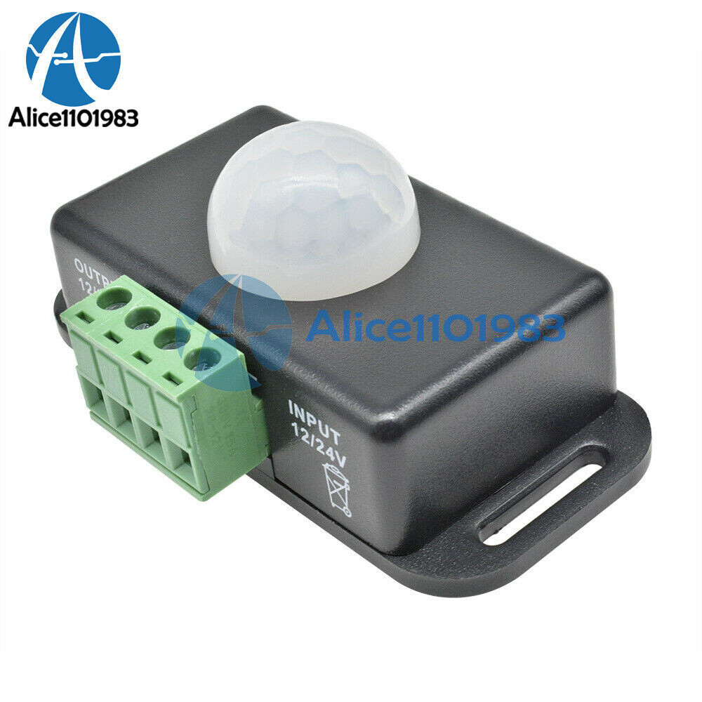 10PCS Automatic DC 12V-24V 8A Infrared PIR Motion Sensor Switch For LED Light