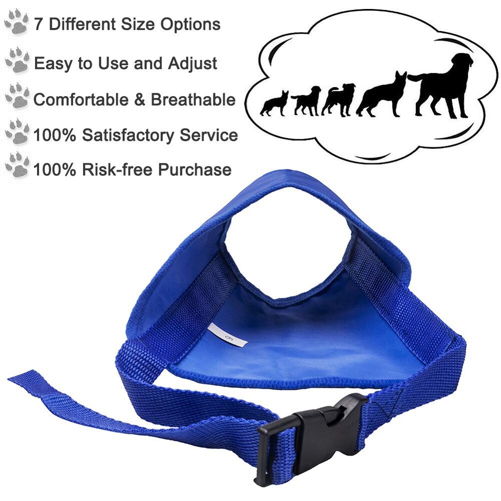 4 Pack Dog Muzzle Anti Stop Bite Barking Chewing Mesh Training Small Large Pet